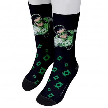Socks men's crew green lantern