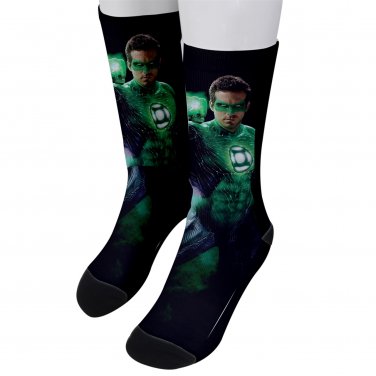 Socks men's crew green lantern