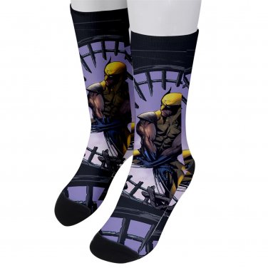Socks men's crew x-men wolverine logan
