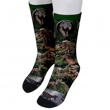 Socks men's crew -rex dinosaurs jurassic