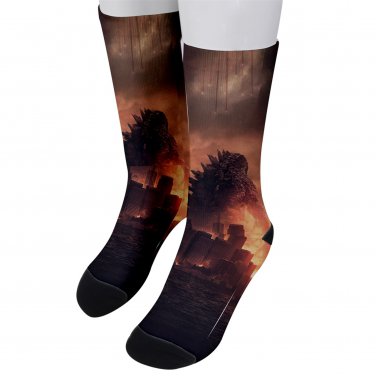 Socks men's crew godzilla gojira kaiju