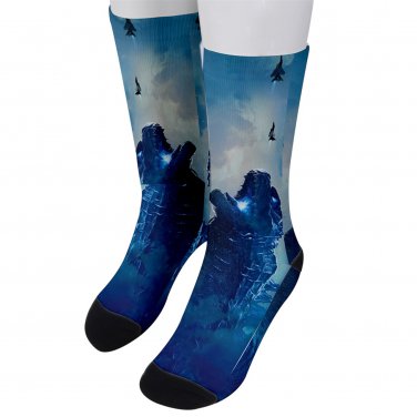 Socks men's crew godzilla gojira kaiju