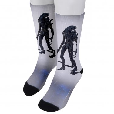 Socks men's crew alien xenomorph