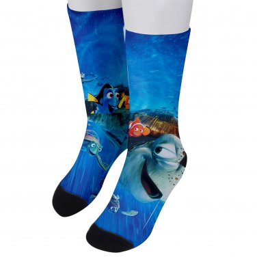 Socks men's crew turtle nemo dory