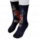 Socks men's crew zombies night halloween cemetery