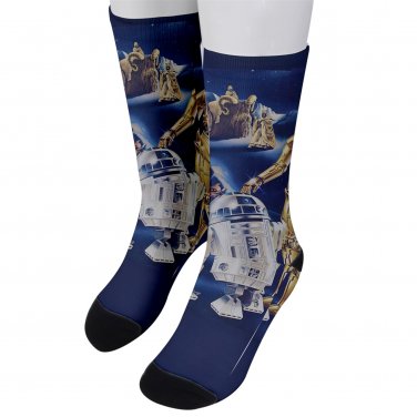 Socks men's crew star wars r2d2 c3po