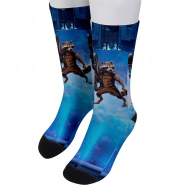 Socks men's crew rocket raccoon gotg