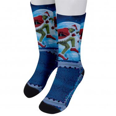 Socks men's crew grinch christmas