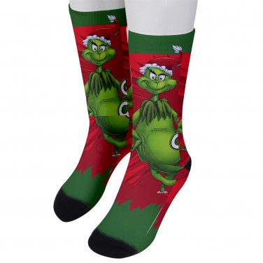 Socks men's crew how  grinch stole  christmas