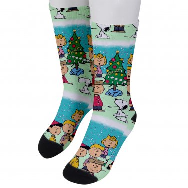 Socks men's crew charlie brown christmas