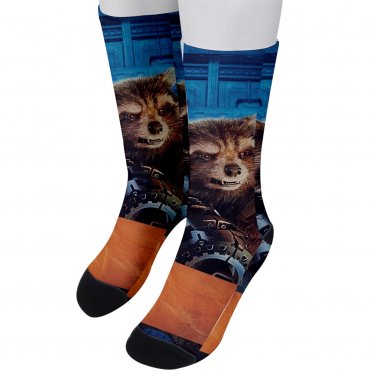 Socks men's crew rocket raccoon gotg