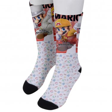 Socks men's crew super smash bros mario