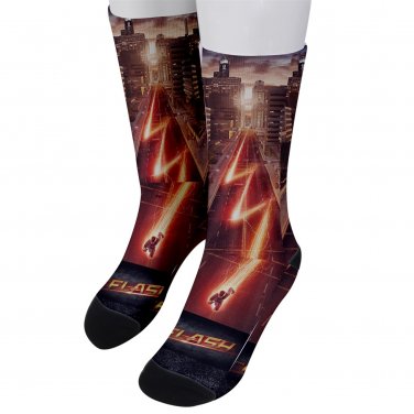 Socks men's crew the flash superhero