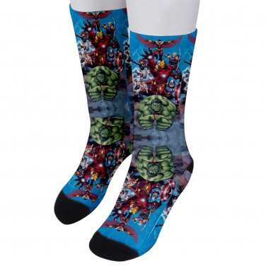 Socks men's crew avengers iron man hulk