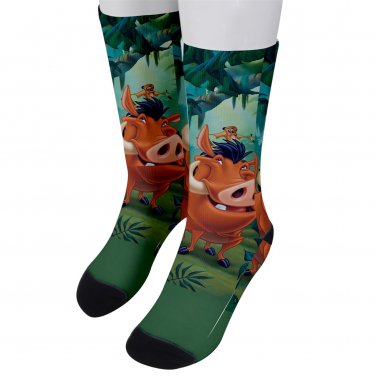 Socks men's crew pumbaa lion king timon