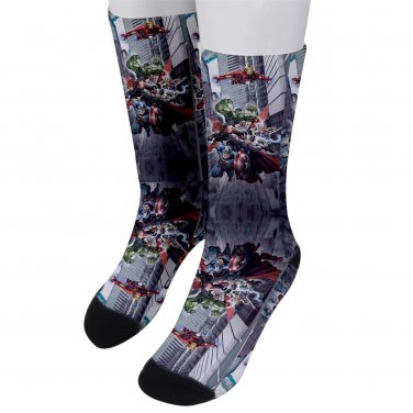 Socks men's crew avengers hulk captain america ironman