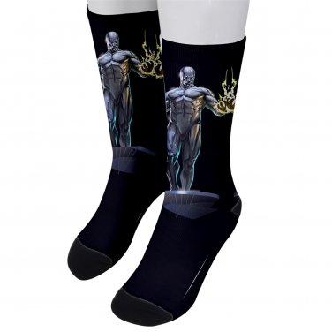 Socks men's crew silver surfer