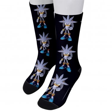 Socks men's crew silver sonic
