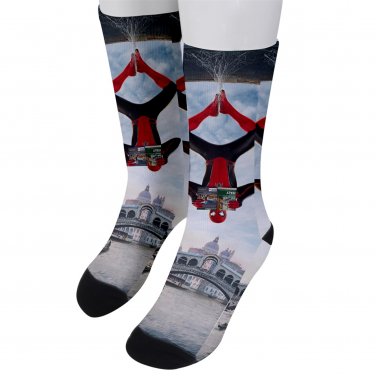 Socks men's crew spiderman spider-man