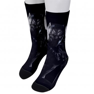 Socks men's crew black panther