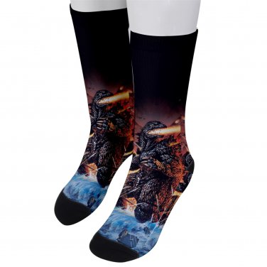 Socks men's crew godzilla gojira kaiju