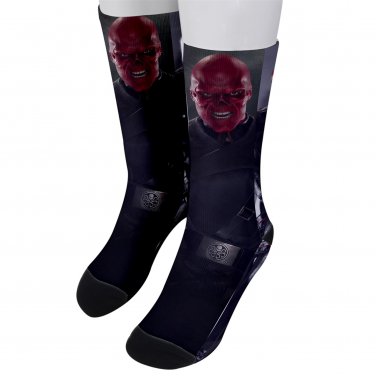 Socks men's crew red skull