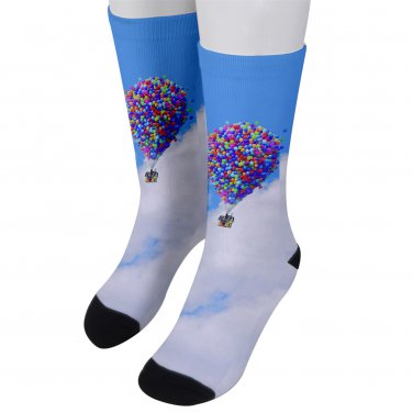 Socks men's house in the sky balloons