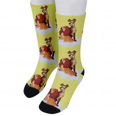 Socks men's crew lady and the tramp