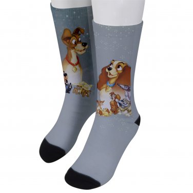 Socks men's crew lady and the tramp