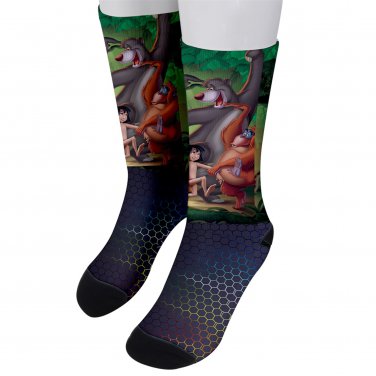 Socks men's crew jungle book baloo mowgli