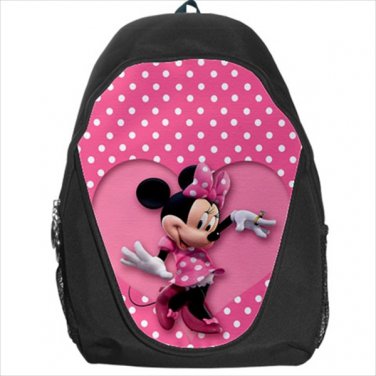 Minnie mouse pink polka dots backpack bookbag