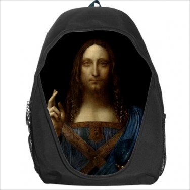 leonardo da vinci salvator mundi backpack bookbag