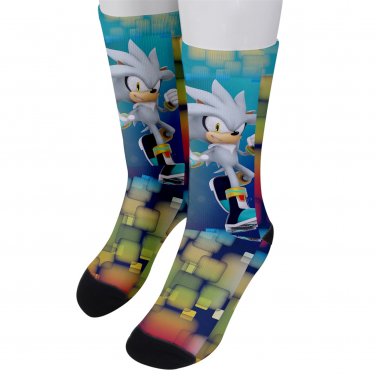 Socks men's crew silver sonic
