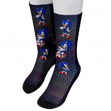 Socks men's crew sonic hedgehog
