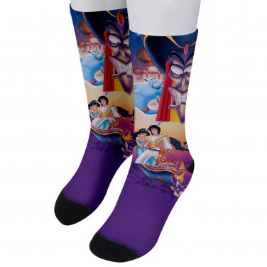 Socks men's crew aladdin jasmine genie