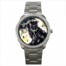 Sport metal watch black panther superhero