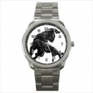 Sport metal watch black panther superhero