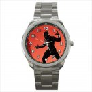 Sport metal watch black panther superhero