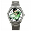 Sport metal watch green lantern