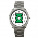 Sport metal watch green lantern