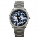 Sport metal watch silver surfer