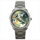 Sport metal watch silver surfer