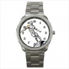 Sport metal watch silver surfer