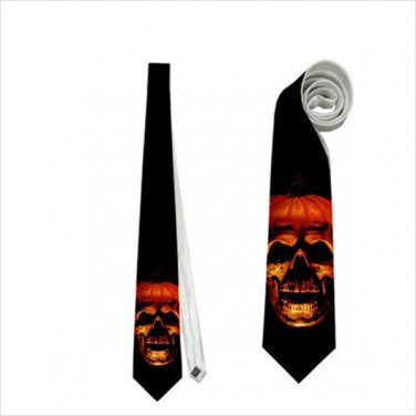 Necktie skull pumpkin horror halloween