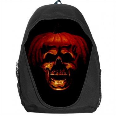 Skull pumpkin halloween backpack