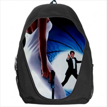 The living daylights James Bond backpack bookbag