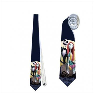Necktie nightmare before christmas skellington sally