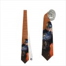 Necktie captain america superhero avengers cosplay wedding