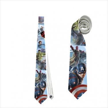 Necktie captain america hulk vision black widow superhero avengers cosplay wedding