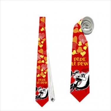 Necktie pepe le pew skunk saint valentine st valentine's day